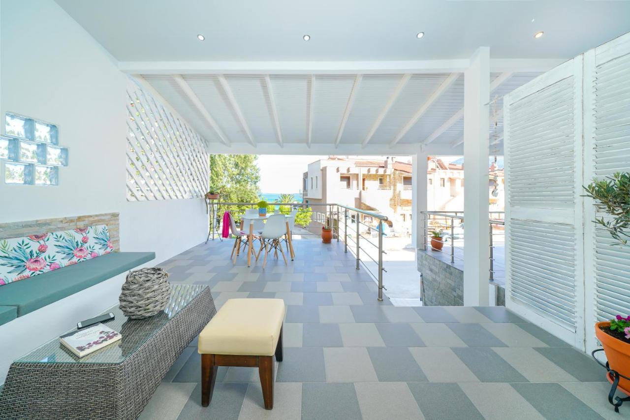 Golden Beachside Terrace Khrysi Ammoudia Eksteriør bilde